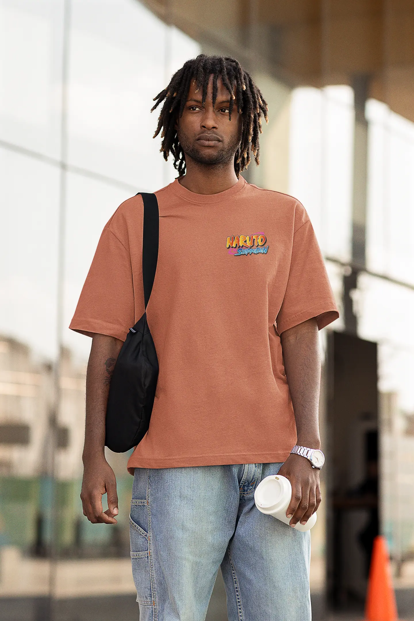 Naruto Coral Oversized T-Shirt