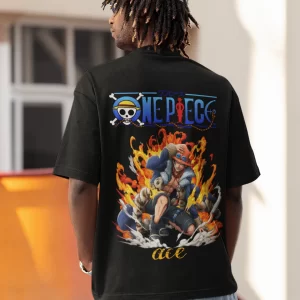 Ace 2 One Piece Anime Series Oversized T-Shirt