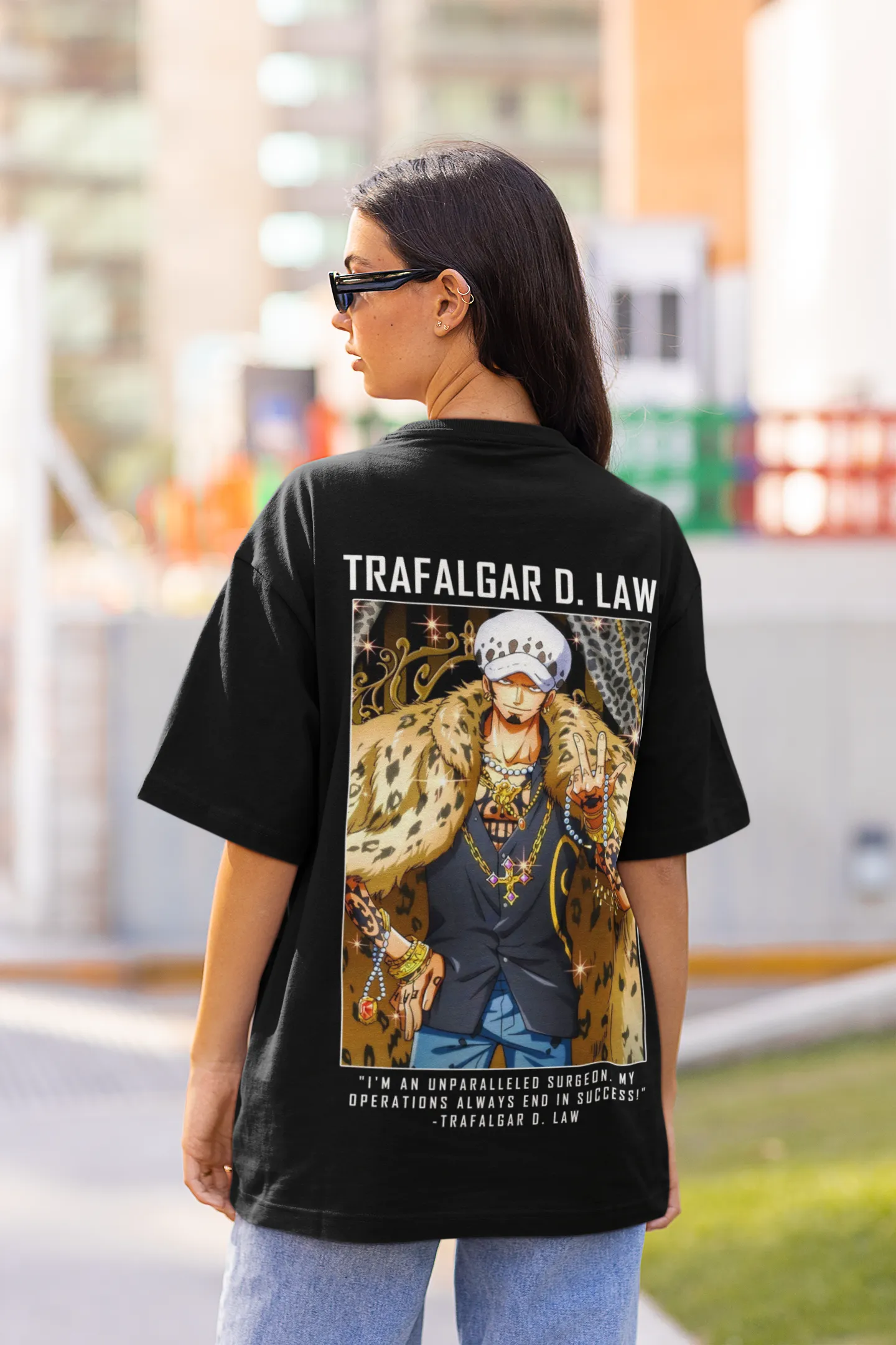 Trafalgar D Law 2 One Piece Anime Series Oversized T-Shirt