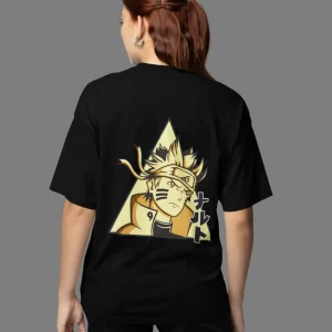 Naruto Uzumaki Black Oversized T-Shirt