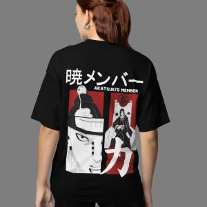 Neji Hyuga  Black Oversized T-Shirt