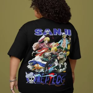 Sanji 8 One Piece Anime Series Oversized T-Shirt
