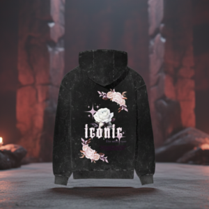 JawDrop | Neon Pulse - 300 GSM Acid Wash Black/Yellow Hoodie