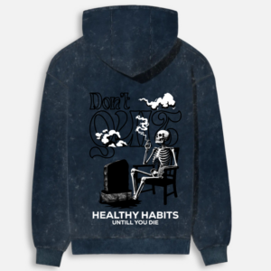 Jawdrop "Healthy Habits" Acid Wash Hoodie