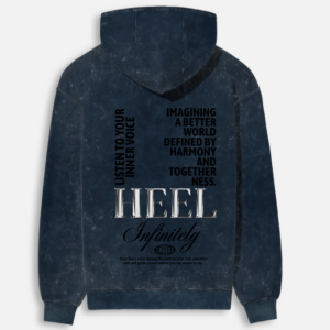 Jawdrop "Inner Voice" Acid Wash Hoodie - Navy