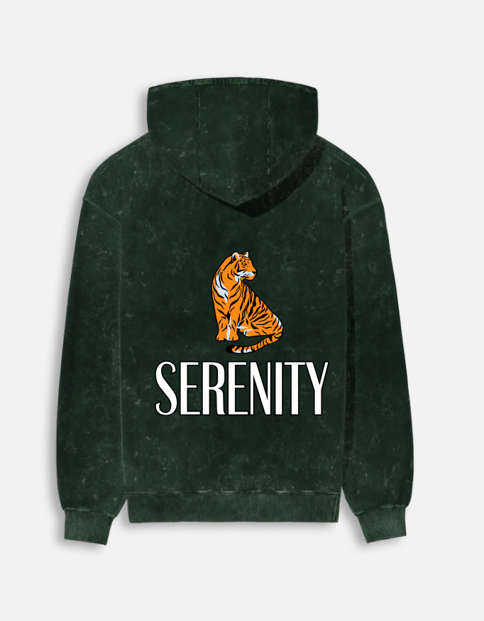 Jawdrop "Serenity" Acid Wash Hoodie - Forest Green