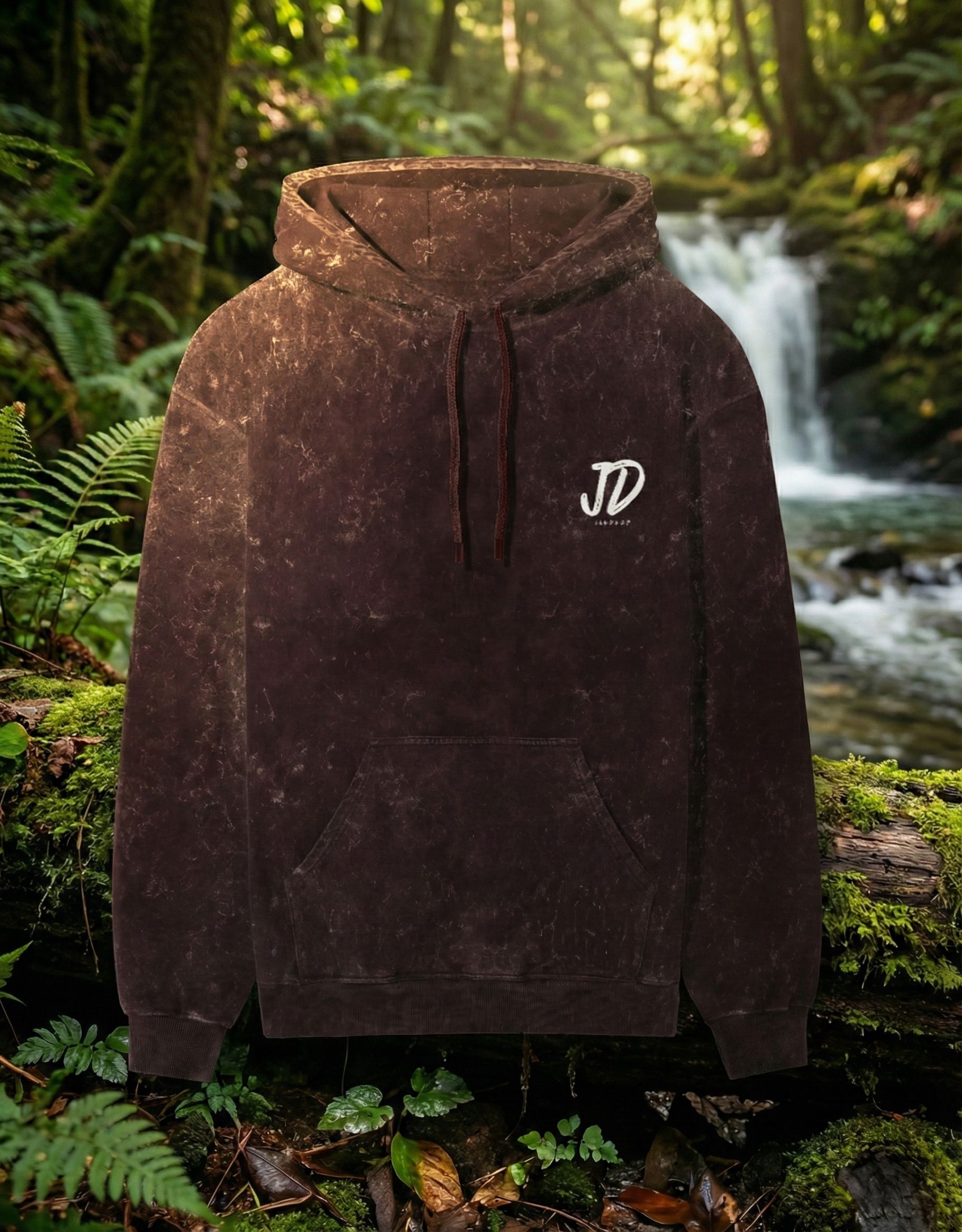 JawDrop Urban Evolution: The Winged Frog Acid Wash Hoodie - Image 2