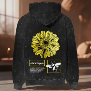 JawDrop | Shadow Sphere - 300 GSM Acid Wash Hoodie